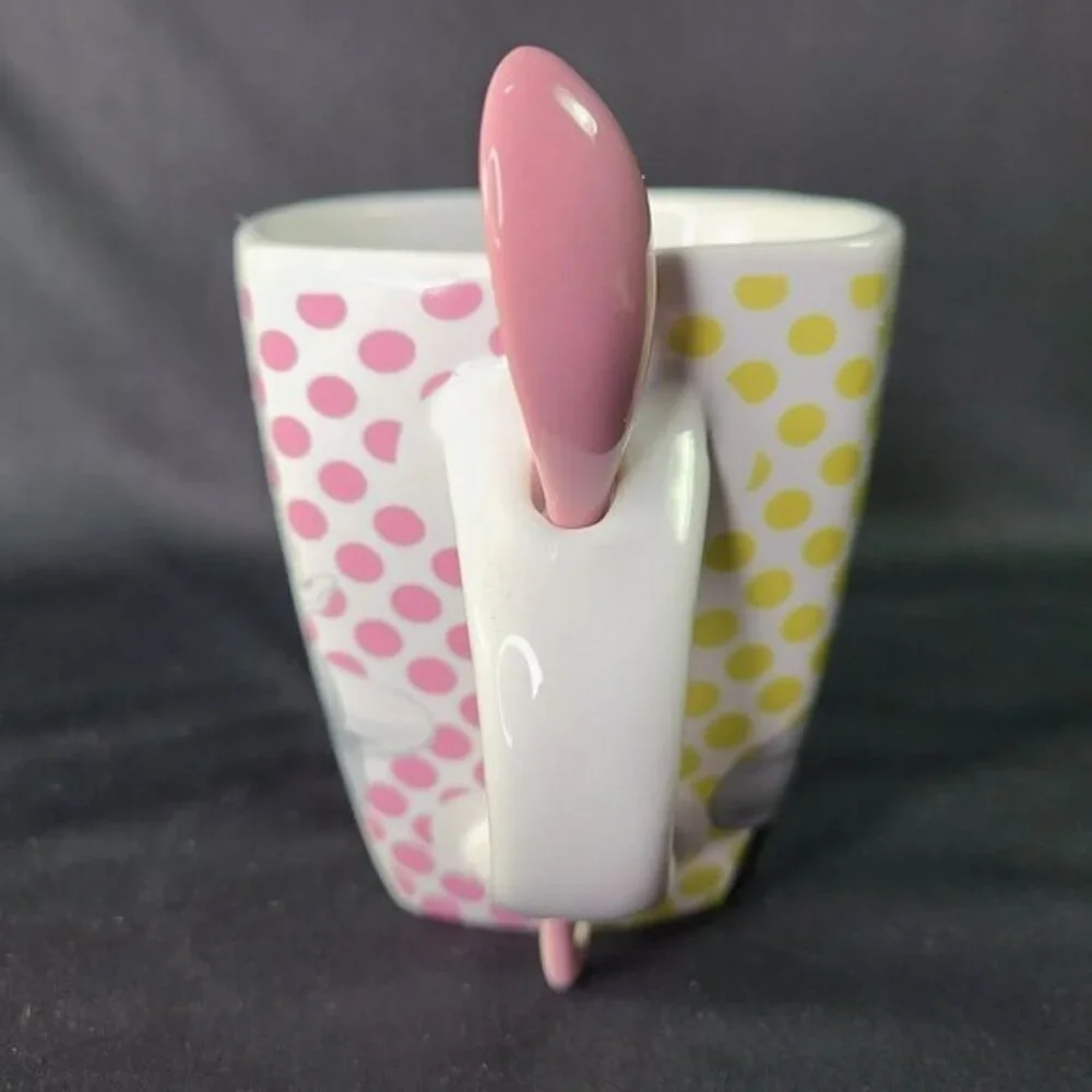 Disney Coffee Mug with Spoon Mickey Minnie Daisy Donald Daisy Jerry Leigh READ‎